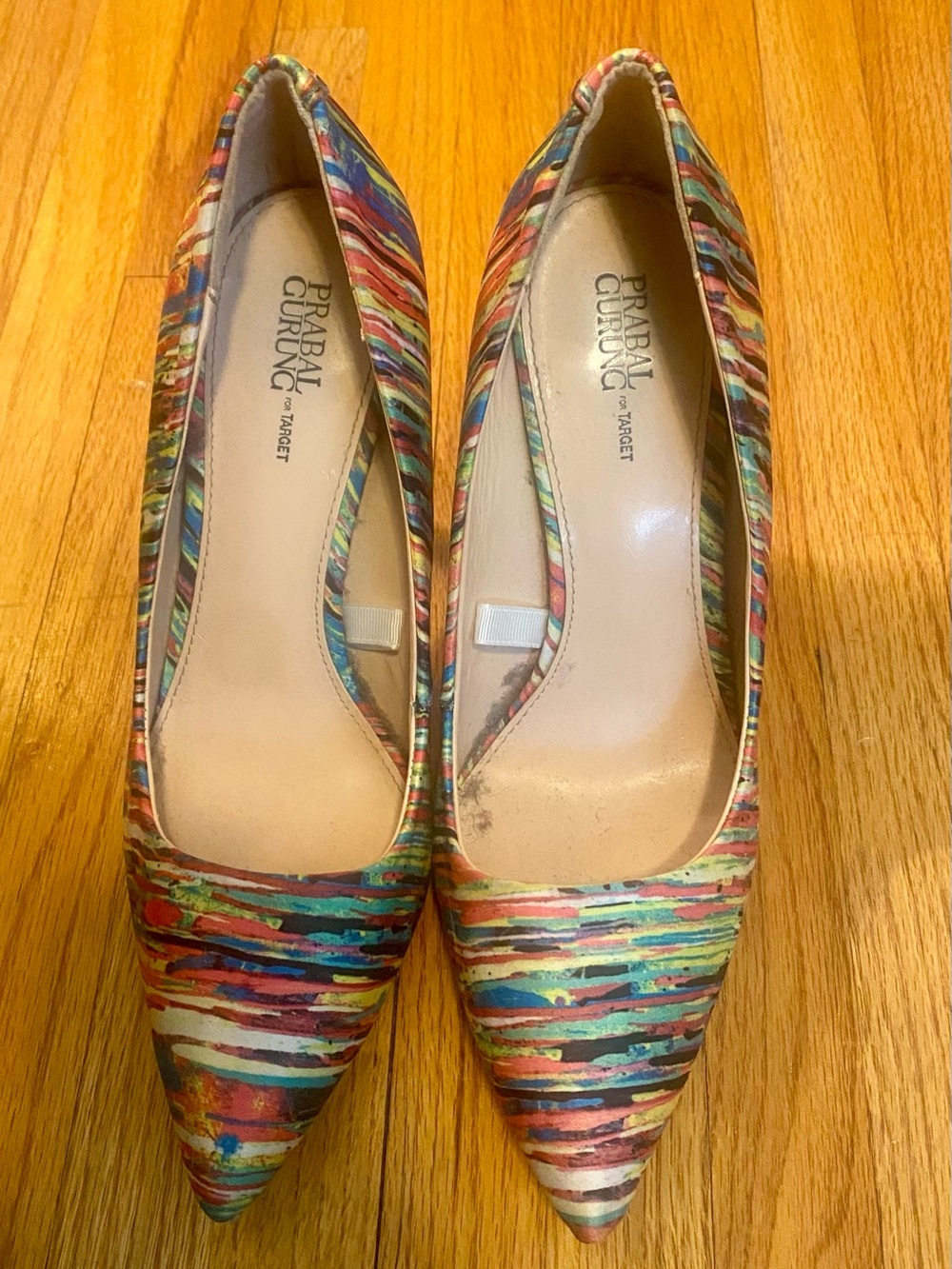 Prabal Gurung for Target Multicolor Striped Pointed-Toe Pumps